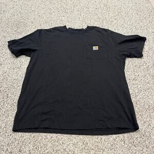 Carhartt Men's Short Sleeve Tee Sz L Loose Fit Dark Gray Cotton Workwear